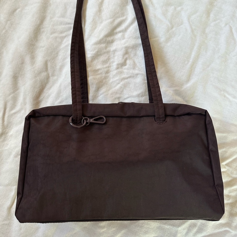 Baggu chocolate plum bowler bag
